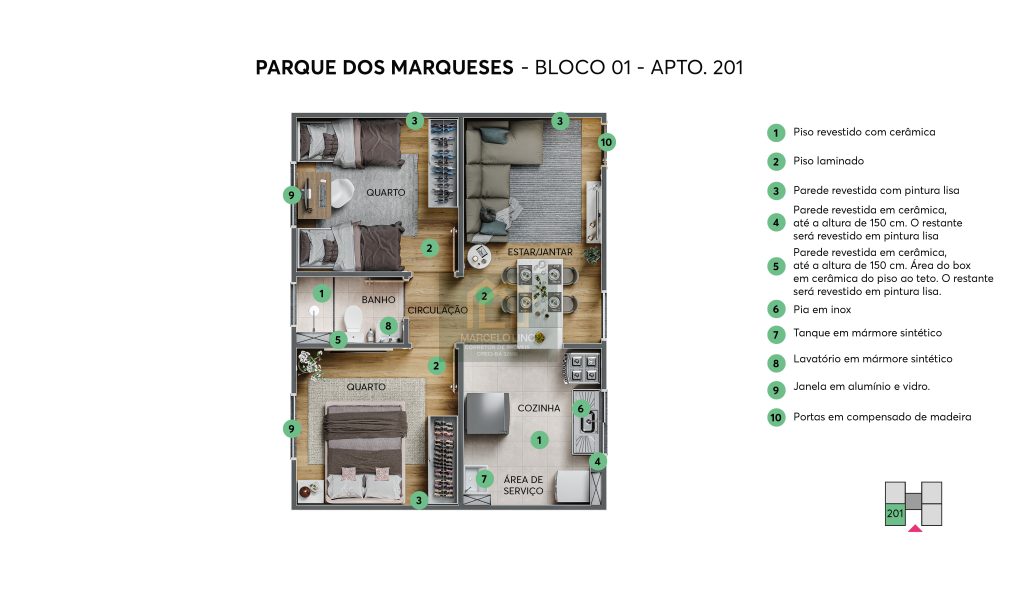 PARQUE DOS MARQUESES (Cidade Sete Sóis – Paralela) – Apartamento – Residencial – Na Planta – Empreendimento MRV