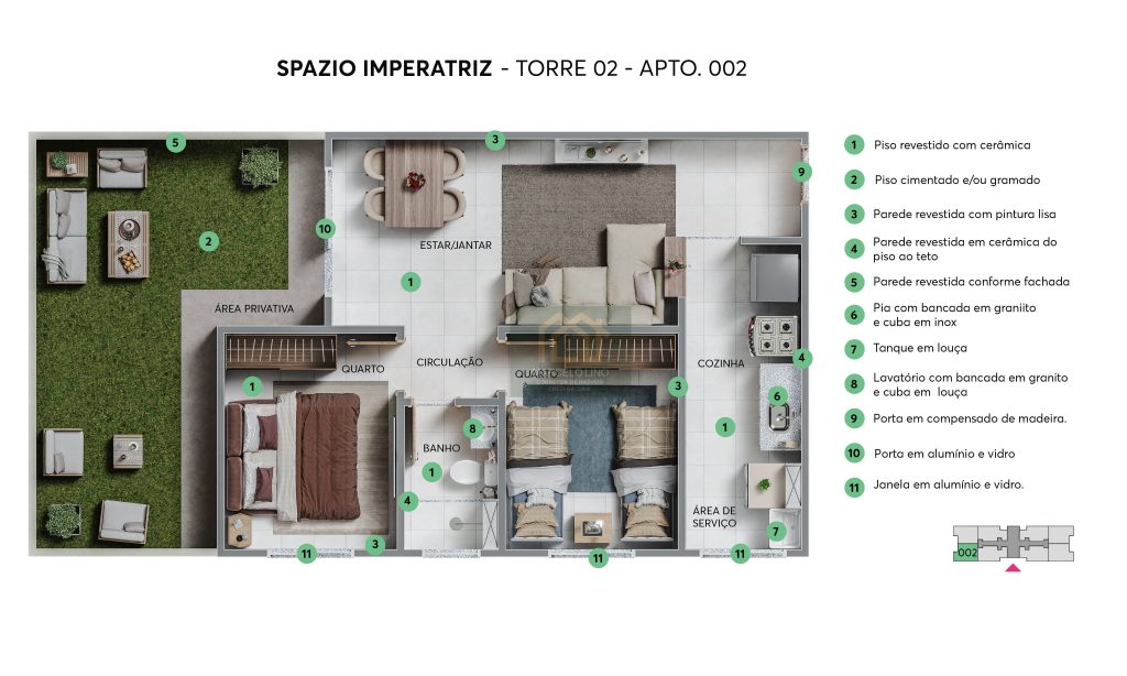 SPAZIO IMPERATRIZ (Cidade Sete Sóis – Paralela) – Apartamento – Residencial – Na Planta – Empreendimento MRV