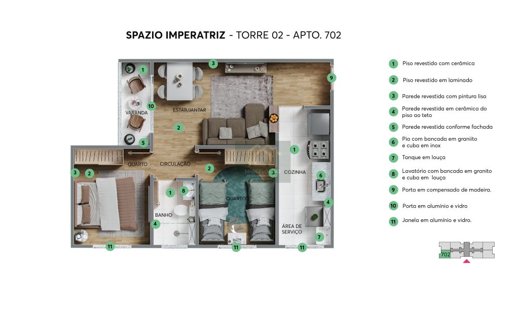SPAZIO IMPERATRIZ (Cidade Sete Sóis – Paralela) – Apartamento – Residencial – Na Planta – Empreendimento MRV