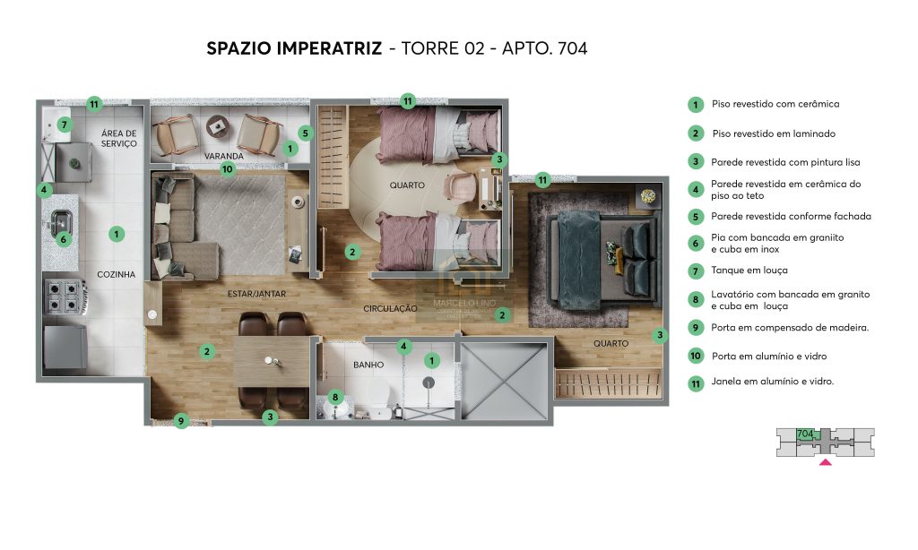 SPAZIO IMPERATRIZ (Cidade Sete Sóis – Paralela) – Apartamento – Residencial – Na Planta – Empreendimento MRV